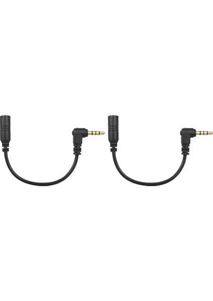 2 Adet 3.5mm 3 Kutuplu Dişi 4 Kutuplu Trrs Erkek Açılı Mikrofon Adaptör Kablosu (Yurt Dışından)