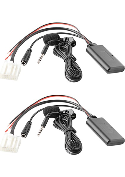2x Araba Bluetooth 5.0 Aux Kablosu Mikrofon Handsfree Cep Telefonu Ücretsiz Arama Adaptörü Için 2 3 5 6 Mx5 Rx8 Cx7 (Yurt Dışından)