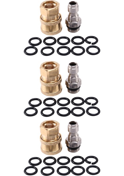 Basınçlı Yıkama Adaptörü Seti, 30 Paket O-Ringli 1/4 Inç Hızlı Bağlantı Kesme KITI.5000 Psi (Yurt Dışından)