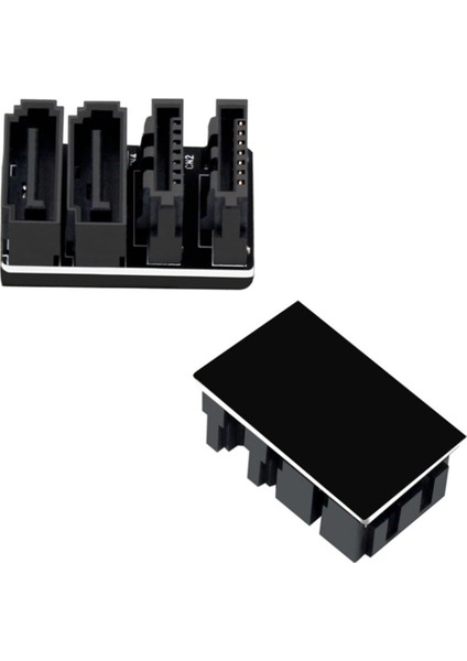 2 Adet Çift Sata 7pin Dişi Çift 7pin Erkek 180 Derece Açılı Adaptör Anakart Sata Adaptörü Masaüstü Bilgisayarlar Için SSD HDD (Yurt Dışından)
