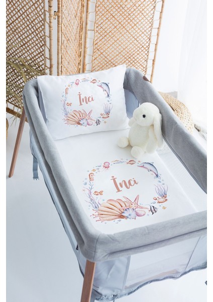%100 Delux Pamuk Isme Özel 70X120 Park Yatak Nevresim Takımı