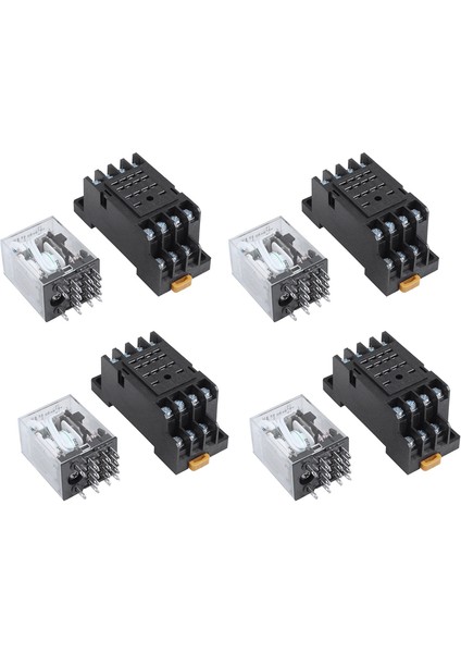 4x Dc 24V Bobin Volt 4pdt 14 Pin Terminali Elektromanyetik Röle HH54P (Yurt Dışından)