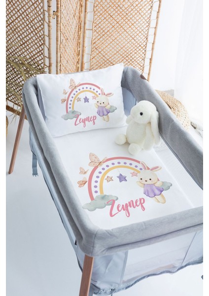 %100 Delux Pamuk Isme Özel 70X120 Park Yatak Nevresim Takımı