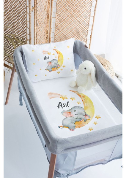 %100 Delux Pamuk Isme Özel 70X120 Park Yatak Nevresim Takımı