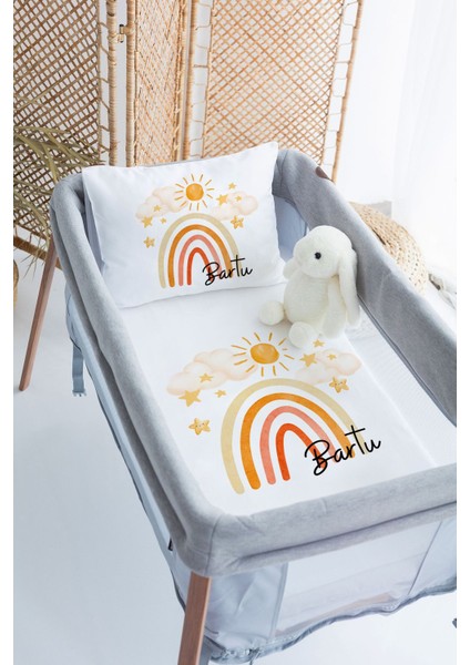 %100 Delux Pamuk Isme Özel 70X120 Park Yatak Nevresim Takımı