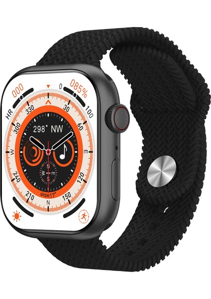 Watch HK9 Pro Plus Amoled Ekran Android İos HarmonyOs Uyumlu Akıllı Saat Siyah Kasa Siyah Kordon