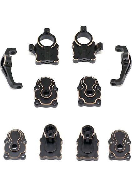 Fms FCX24 Pirinç Ön ve Arka Direksiyon Mafsalı Hub Taşıyıcı Portal Konut Karşı Ağırlık 1/24 Rc Paletli Araba Parçaları (Yurt Dışından)