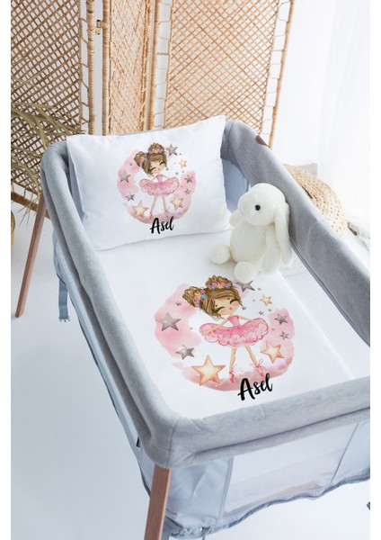 %100 Delux Pamuk Isme Özel 70X120 Park Yatak Nevresim Takımı