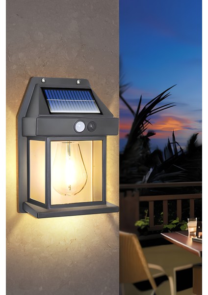 2024 Model Yeni Suya Dayanıklı Hareket Sensörlü Güneş Enerjili Solar LED Dış Mekan bahçe lambası