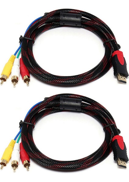 Hdtv Için 2x Us 5ft - 3-Rca Video Ses Av Bileşen Dönüştürücü Adaptör Kablosu (Yurt Dışından)