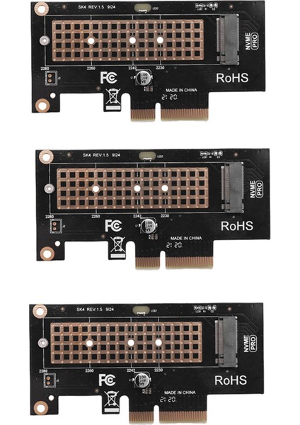 3x M.2 Nvme Ssd'den Pcıe 4.0 Adaptör Kartına 64 Gbps SSD Pcıe4.0 X4 Adaptörü Masaüstü Bilgisayar Için Pcı-E Gen4 Tam Hız (Yurt Dışından)