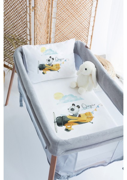 %100 Delux Pamuk Isme Özel 70X120 Park Yatak Nevresim Takımı
