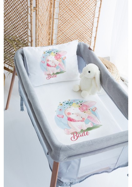%100 Delux Pamuk Isme Özel 70X120 Park Yatak Nevresim Takımı