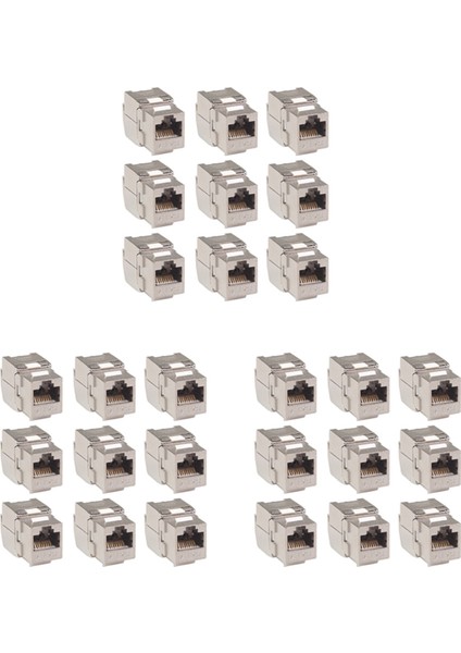 36 Adet RJ45 Cat7 CAT6A Korumalı Çinko Alaşım Modülü Ağ Jack Konnektör Adaptörü 10 GB Ağ (Yurt Dışından)