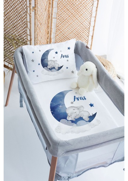%100 Delux Pamuk Isme Özel 70X120 Park Yatak Nevresim Takımı