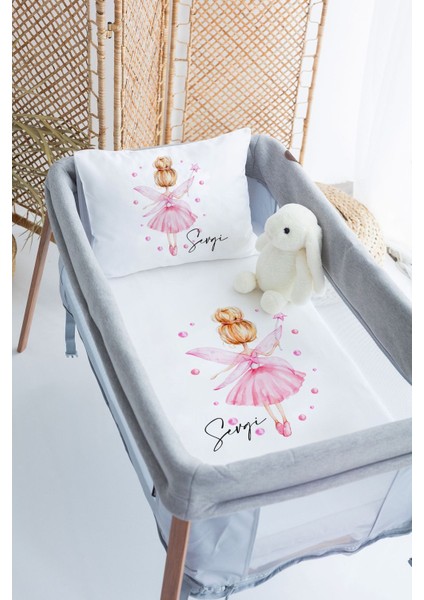 %100 Delux Pamuk Isme Özel 70X120 Park Yatak Nevresim Takımı