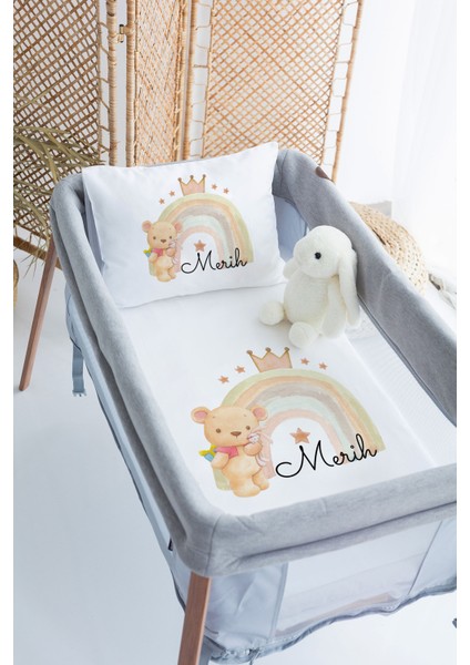 %100 Delux Pamuk Isme Özel 70X120 Park Yatak Nevresim Takımı