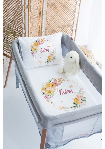 %100 Delux Pamuk Isme Özel 70X120 Park Yatak Nevresim Takımı
