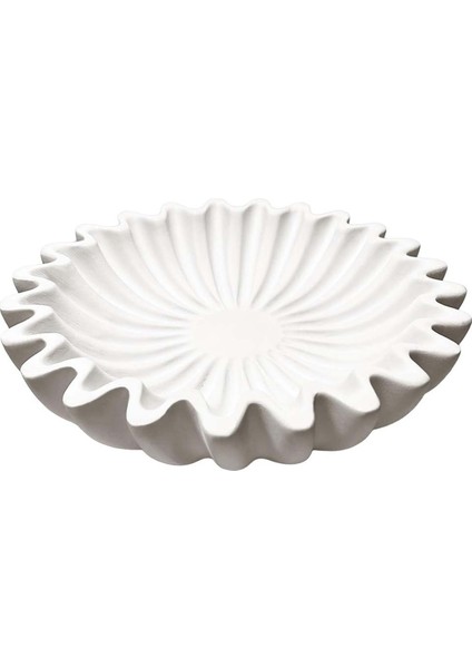 Yivli Fırfır Dekoratif Kase Reçine Tarak Meyve Kasesi Anahtar Kase Giriş Masası Kase Kahve Yemek Konsolu Masa (Yurt Dışından)