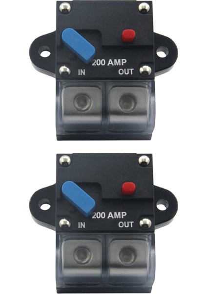 2x 12-24 Volt Dc 200A Devre Kesici Trolling Motor Oto Araba Deniz Stereo Ses Inline Sigorta Tutucular Invertör (Yurt Dışından)