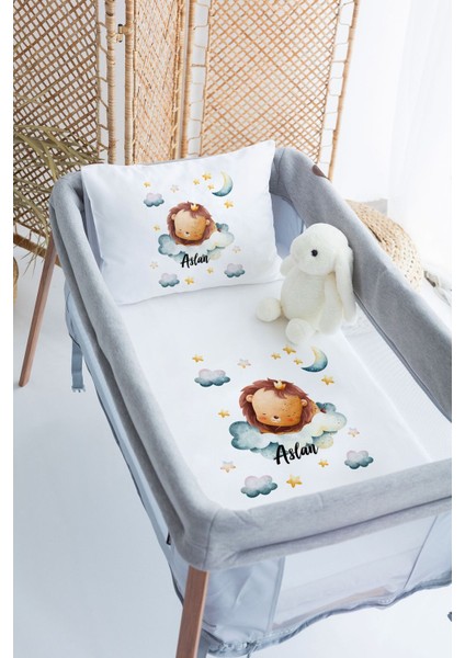 %100 Delux Pamuk Isme Özel 70X120 Park Yatak Nevresim Takımı