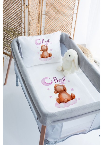 %100 Delux Pamuk Isme Özel 70X120 Park Yatak Nevresim Takımı