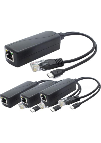 Ip Kamera, Tabletler ve Daha Fazlası Için 4'lü Paket 5V Poe Ayırıcı, Mikro USB Fişli 48V - 5V 2.4A Adaptör (Yurt Dışından)