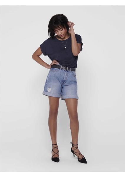 15106662 Genis Yaka Kol Katlamali Kadın Body - Lacivert fiyatları