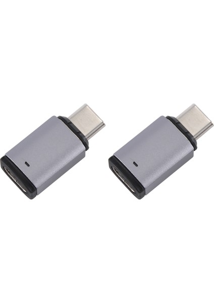 2x 5A Manyetik Adaptör USB C Erkek Kadın 100 W Pd Hızlı Şarj Mıknatısı USB C Veri Adaptörü Otg Konektörü, Düz (Yurt Dışından)