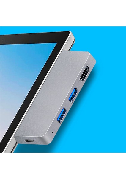 Surface Pro 8 Için USB C Hub, 4K - Uyumlu Adaptör + 2 Surface Pro 8 Için USB 3.0 Okuyucu Sd/tf Kart Okuyucu Adaptörü (Yurt Dışından)