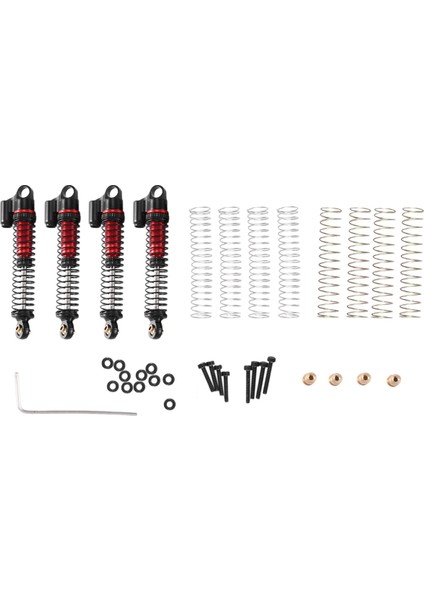 4 Adet 53MM Metal Yağ Damperi Eksenel SCX24 AX24 1/24 Rc Paletli Araba Yükseltme Parçaları, Siyah (Yurt Dışından)