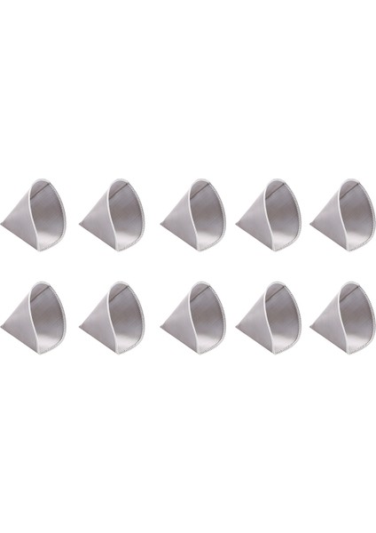 10X Yeniden Kullanılabilir Kahve Filtresi Örgü Üzerine Dökün Kağıtsız Kahve Filtresi Paslanmaz Çelik Koni Filtre 3 Ila 4 Bardak (Yurt Dışından)