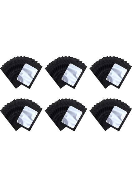 1000 Parça Açılıp Kapanabilir Gıda Saklama Torbaları, Şeffaf Pencereli Kahve Çekirdekleri Yiyecek Için Paketleme Kesesi (Siyah, 2,4 x 4 Inç) (Yurt Dışından)