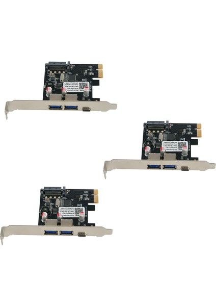 3x USB 3.1 Tip C Pcıe Genişletme Kartı Pcı-E - 1 Tip C ve 2 Tip A 3.0 USB Adaptörü Pcı Express Denetleyici Hub (Yurt Dışından)