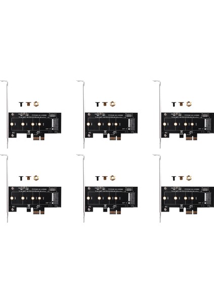 6x Kartları Pcıe - M2 Adaptörü Pcı 3.0 X1 - Nvme SSD M2 Pcıe Yükseltici Adaptör Desteği 2230 2242 2260 2280 (Yurt Dışından)
