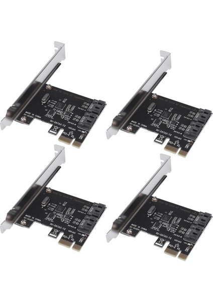 4x Pcıe Pcı Express - Sata3.0 2 Bağlantı Noktalı Sata Iıı 6g Genişletme Denetleyici Kartı Adaptörü (Yurt Dışından)