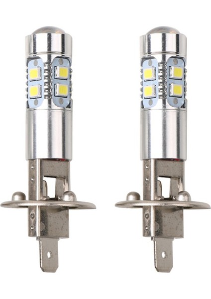 2 Adet Araba Sis Lambası 100W H1 LED Far Ampulleri 6000K 2835 Smd 10LED Süper Parlak Araba Yüksek Düşük Huzmeli Motosiklet Farları (Yurt Dışından)