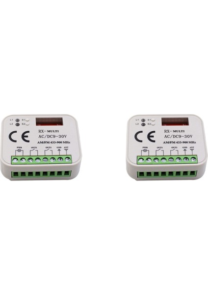 2x Garaj Kapı Uzaktan Kumandası Alıcısı 2 Kanal Denetleyici Anahtarı 433 Mhz Verici Rx Çok Frekanslı 433-900MHZ (Yurt Dışından)