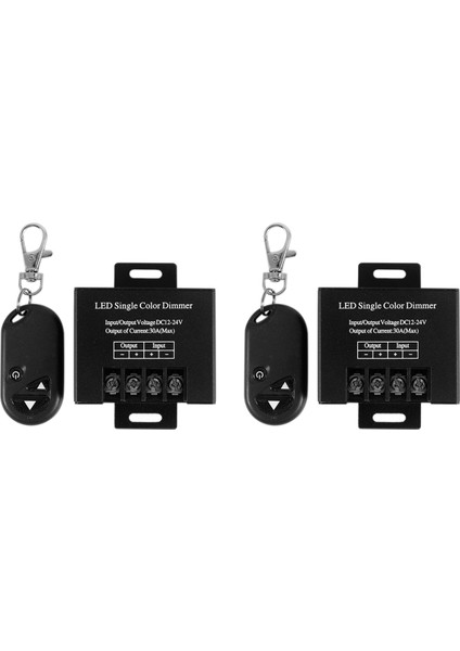 2x 30A Tek Kanallı LED Dimmer Kontrol Cihazı, Tek Renkli 5050 LED Şerit Işığı Için 3 Anahtarlı Kablosuz Rf Uzaktan Kumandalı (Yurt Dışından)