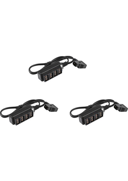 3x Erkek D-Tap B Tipi Güç Dtap Dokunun 4 Kadın P-Tap Ptap Hub Adaptörü Elektrikli Splitter (Yurt Dışından)