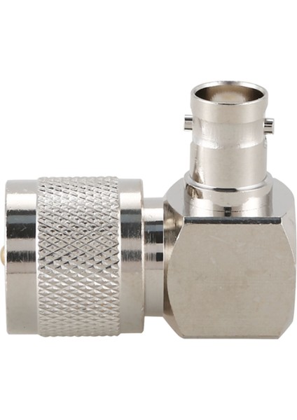 Uhf PL259 PL-259 Erkek - Bnc Dişi Dik Açılı Rf Adaptör Konnektörü, Gümüş (Yurt Dışından)