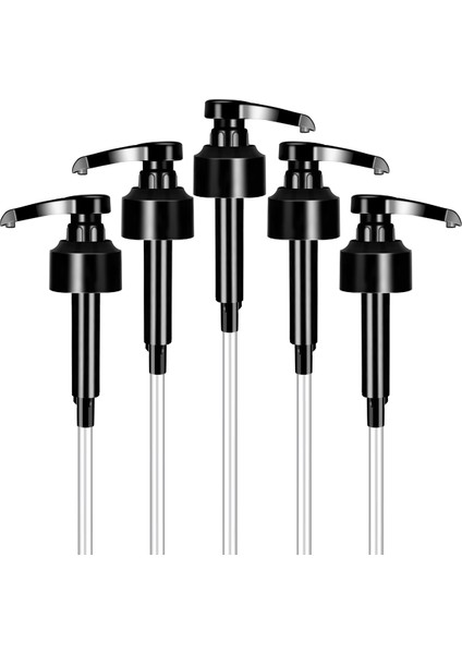 5 Adet Kahve Sıvı Dağıtıcı Şurup Pompası Mutfak Aksesuarları Şurup Suyu Şişesi Sabunluklar Pompa Siyah (Yurt Dışından)
