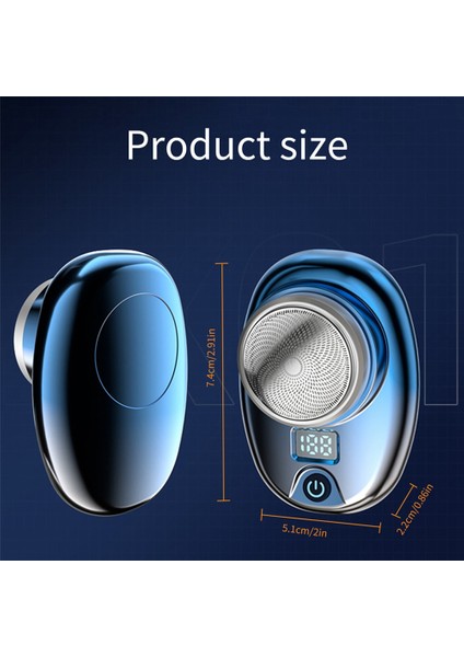 Erkekler Için Mini Elektrikli Seyahat Tıraş Makinesi Cep Boyutunda Yıkanabilir Şarj Edilebilir Taşınabilir Ağrısız Akülü Giyotin Altın (Yurt Dışından)