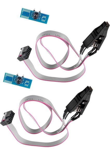 2x Soıc8 Sop8 Flaş Çip Ic Test Klipleri Soket Adaptörü Programcı Bıos/24/25/93 (Yurt Dışından)