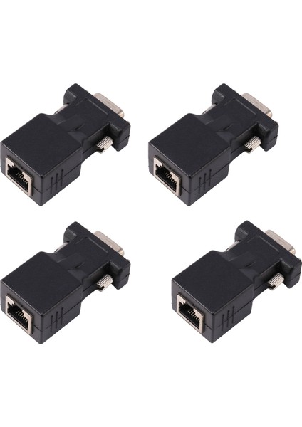 4x VGA Genişletici Erkek - Lan Cat5 Cat6 RJ45 Ağ Kablosu Adaptörü (Yurt Dışından)