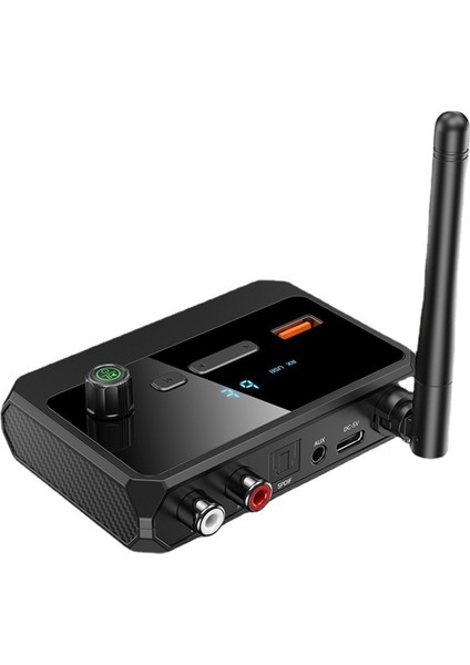 Bluetooth 5.3 Dijital Ekran Bluetooth Alıcısı Fiber Optik Koaksiyel Adaptör U Disk Mp3 Çalarını (Yurt Dışından)