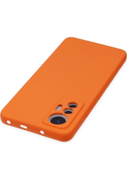 Xiaomi Mi 12 Lite Kılıf Nano Içi Kadife Silikon - Turuncu 300099