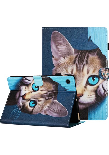 Lenovo Tab M10 (Gen 3) Deri Folio Stand Kapağı Desen Tablet Kılıfı Kart Tutucu (Yurt Dışından)