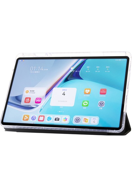Huawei Matepad 11 (2021) / (2023) Deri+Tpu+Net Akrilik Üç Katlı Stand Kapağı (Yurt Dışından)