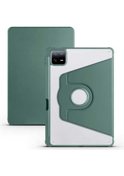 Xiaomi Pad 6 / Pad 6 Pro Kılıf Deri+Akrilik Tablet Kapak Rotary Standı (Yurt Dışından)